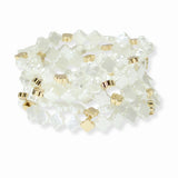 102779, CLOVER ACCENT MULTI LAYERED PEARL BEADED STRETCH BRACELET