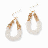 102780, TWISTED BEADED DANGLE EARRING