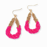 102780, TWISTED BEADED DANGLE EARRING