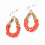 102780, TWISTED BEADED DANGLE EARRING