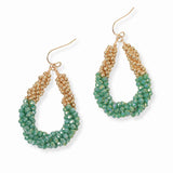 102780, TWISTED BEADED DANGLE EARRING