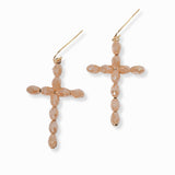 102781, CROSS DANGLE EARRING