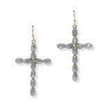 102781, CROSS DANGLE EARRING