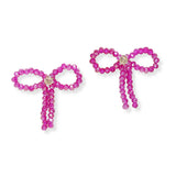 102786, RIBBON BOW BEADED EARRING