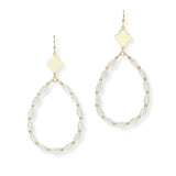 102788, CLOVER ACCENT FRESHWATER PEARL DANGLE EARRING