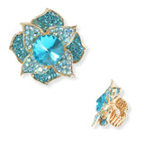 102802, FLOWER RHINESTONE STRETCH RING