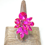 102805, MULTI SHAPE RHINESTONE STRETCH RING