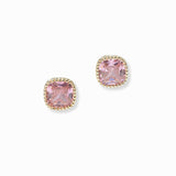 102812, 14K GOLD PLATED, CUBIC ZIRCONIA STUD EARRING