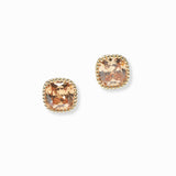 102812, 14K GOLD PLATED, CUBIC ZIRCONIA STUD EARRING