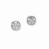 102812, 14K GOLD PLATED, CUBIC ZIRCONIA STUD EARRING