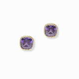 102812, 14K GOLD PLATED, CUBIC ZIRCONIA STUD EARRING