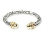 102815, DESIGNER INSPIRED CUBIC ZIRCONIA ACCENT CUFF BRACELET