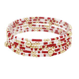 102839, DAINTY MULTI LAYERED BEADED STRETCH BRACELET