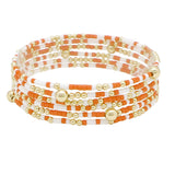 102839, DAINTY MULTI LAYERED BEADED STRETCH BRACELET