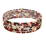 102839, DAINTY MULTI LAYERED BEADED STRETCH BRACELET