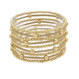 102841, MULTI LAYERED BEADED STRETCH BRACELET