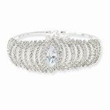 102857, MARQUISE ACCENT CRYSTAL RHINESTONE HINGED BRACELET