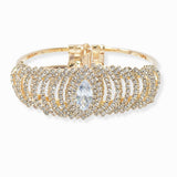 102857, MARQUISE ACCENT CRYSTAL RHINESTONE HINGED BRACELET