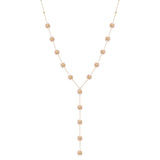 102867, DAINTY FLOWER BEADED DROP NECKLACE