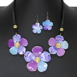 102869, FLOWER CELLULOID ACETATE NECKLACE