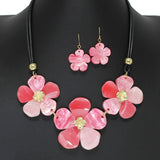 102869, FLOWER CELLULOID ACETATE NECKLACE