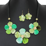 102869, FLOWER CELLULOID ACETATE NECKLACE