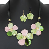 102869, FLOWER CELLULOID ACETATE NECKLACE