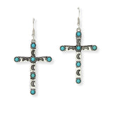 102907, WESTERN CROSS DANGLE EARRING