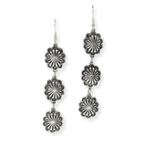 102908, WESTERN CONCHO METAL DANGLE EARRING
