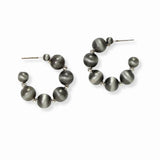 102910, WESTERN NAVAJO BEADED HOOP EARRING
