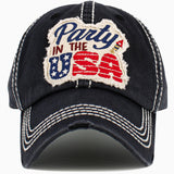 102921, "PARTY IN THE USA" WASHED VINTAGE BALL CAP
