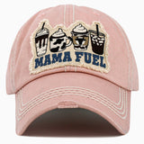 102927, "MAMA FUEL" WASHED VINTAGE BALL CAP