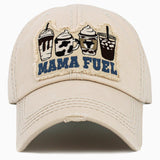 102927, "MAMA FUEL" WASHED VINTAGE BALL CAP