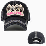 102927, "MAMA FUEL" WASHED VINTAGE BALL CAP