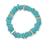 102931, NATURAL CUT WOOD STRETCH BRACELET