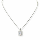 102950, GEOMETRIC CUBIC ZIRCONIA DESIGNER INSPIRED PENDANT NECKLACE