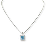 102950, GEOMETRIC CUBIC ZIRCONIA DESIGNER INSPIRED PENDANT NECKLACE