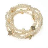 102959, CROSS ACCENT MULTI LAYERED BEADED STRETCH BRACELET