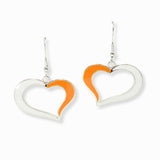 102977, GAME DAY ENAMEL HEART DANGLE EARRING