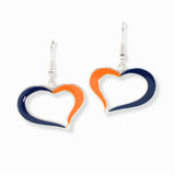 102977, GAME DAY ENAMEL HEART DANGLE EARRING