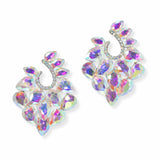 102990, TEARDROP RHINESTONE ACCENT EVENING EARRING