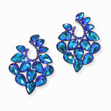 102990, TEARDROP RHINESTONE ACCENT EVENING EARRING