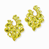 102990, TEARDROP RHINESTONE ACCENT EVENING EARRING