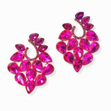 102990, TEARDROP RHINESTONE ACCENT EVENING EARRING