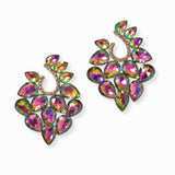 102990, TEARDROP RHINESTONE ACCENT EVENING EARRING
