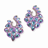 102990, TEARDROP RHINESTONE ACCENT EVENING EARRING