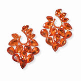 102990, TEARDROP RHINESTONE ACCENT EVENING EARRING