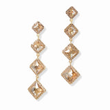 102991, DIAMOND SHAPE RHINESTONE DROP DANGLE EARRING