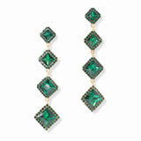 102991, DIAMOND SHAPE RHINESTONE DROP DANGLE EARRING