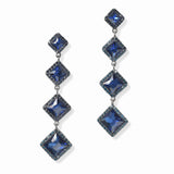 102991, DIAMOND SHAPE RHINESTONE DROP DANGLE EARRING